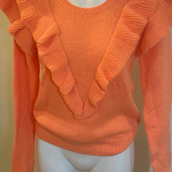 Lilly Pulitzer Ruffle Front Sweater sz S Lilly Pulitzer Knit Sweater - Picture 4 of 7